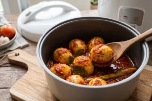 Cara membuat telur balado di rice cooker agar bumbu matang dan tidak encer