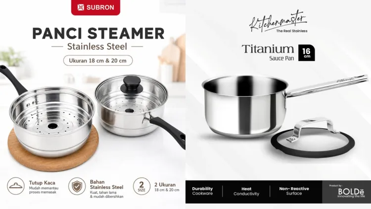 5 Rekomendasi panci stainless tebal terbaik yang tahan lama, anti lengket dan anti karat