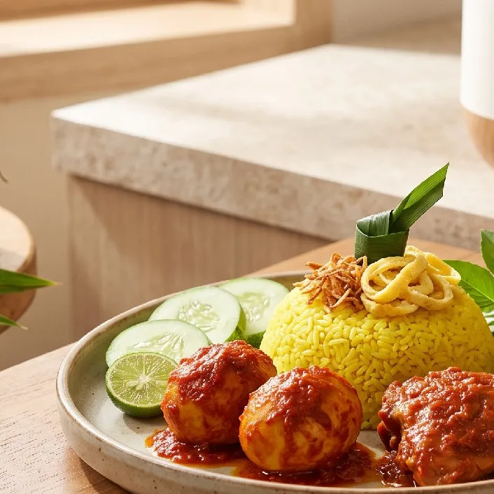 Cara memasak nasi kuning Banjar rumahan cuma pakai rice cooker, rasa manis gurih rempahnya nikmat