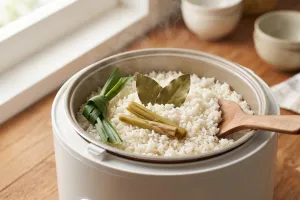 Cara masak nasi gurih tanpa santan di rice cooker, pulen dan harum dengan bahan sederhana