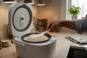 Nasi di rice cooker sudah matang tapi bagian atas keras, ternyata ini penyebabnya