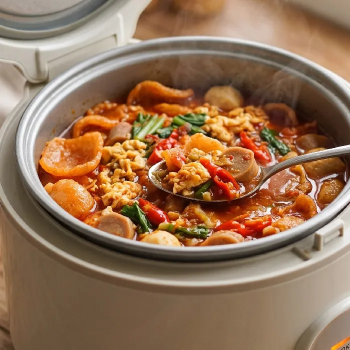 Cara membuat seblak pedas cuma pakai rice cooker, ini triknya agar tidak lembek dan kenyalnya dapat