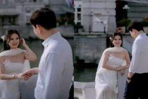 Felicia Tissue bagikan foto prewedding di Singapura, sosok calon suami masih dirahasiakan