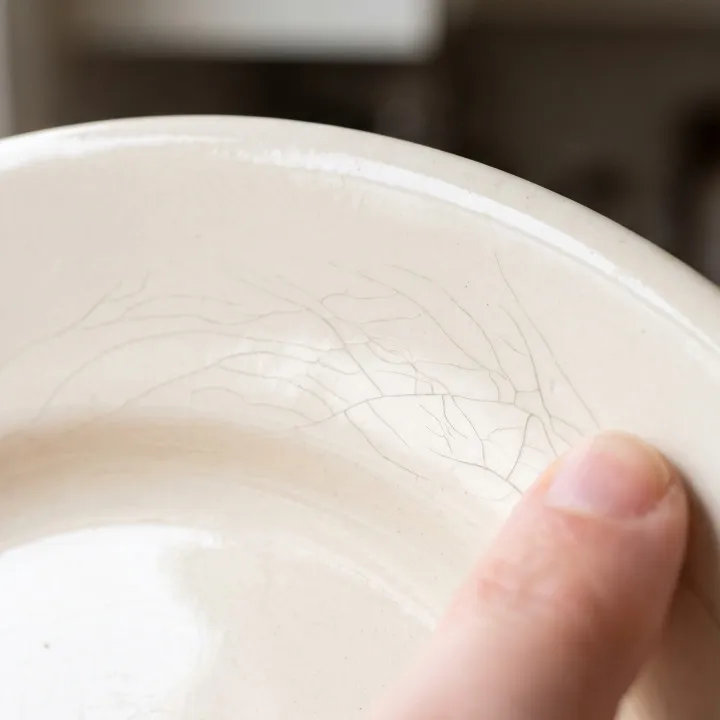 Piring keramik ada retakan halus, masih boleh dipakai makan? Ini cara mengeceknya