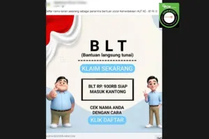 Waspada link pendaftaran bansos palsu, catut nama PKH, balita, dan HUT ke-81 RI, jangan asal isi data