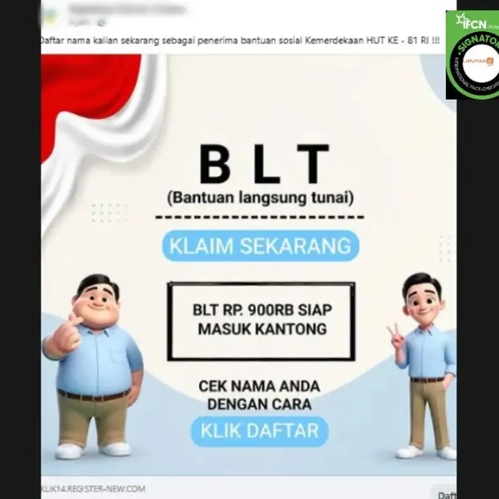 Waspada link pendaftaran bansos palsu, catut nama PKH, balita, dan HUT ke-81 RI, jangan asal isi data