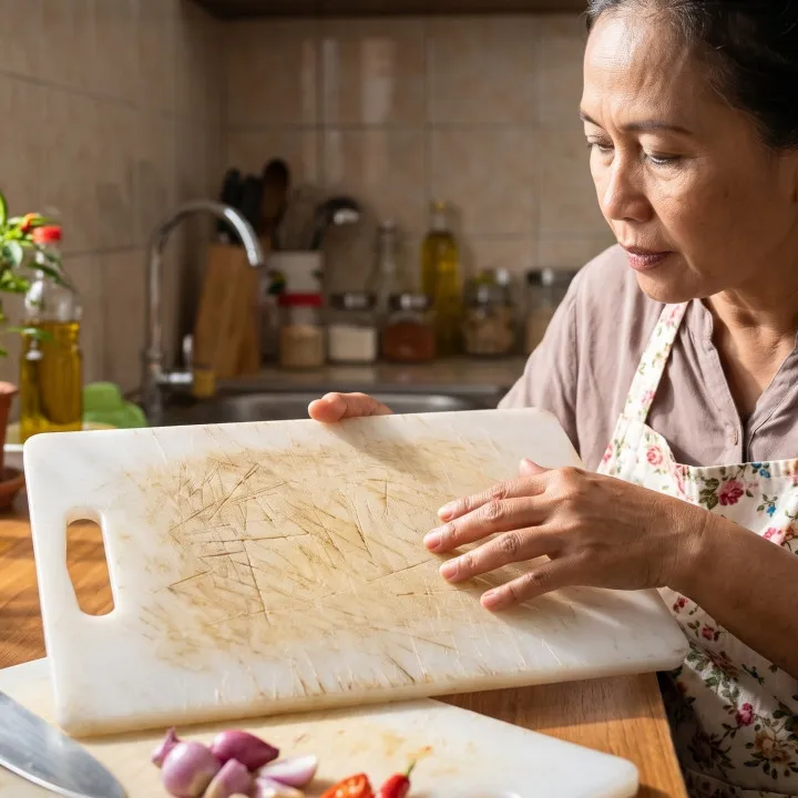 Talenan plastik penuh goresan, masih aman untuk memotong makanan? Ini cara mengeceknya