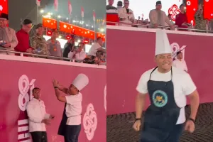 Detik-detik Sudaryono serahkan ompreng MBG ke Prabowo dan Gibran saat karnaval HUT Ke-81 RI