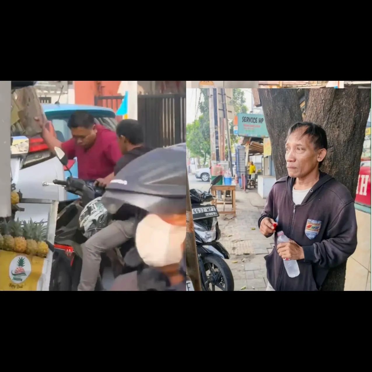 Driver ojol tak sengaja senggol spion Alphard, berujung motornya dipukul pakai batu tanpa perlawanan