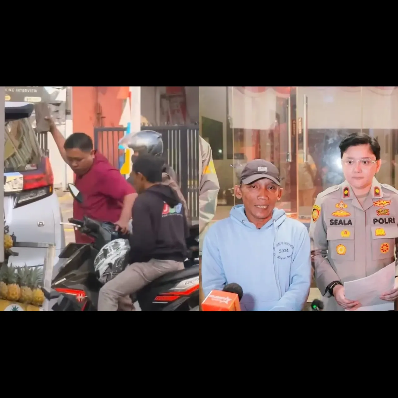 Setelah viral motor dipukul batu, ojol Mulyadi dan pengemudi Alphard akhirnya damai di Polsek