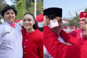 Momen haru Kris Dayanti saksikan Kellen bertugas sebagai Paskibra di sekolah