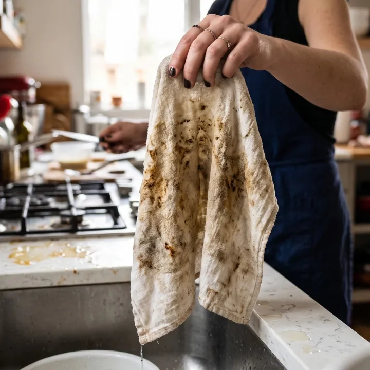 Kenapa lap dapur tetap bau minyak padahal sudah dicuci? Ini penyebabnya