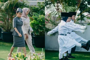 Momen Yuni Shara pimpin upacara HUT RI di sekolah miliknya, murid PAUD jadi petugas dengan apiknya