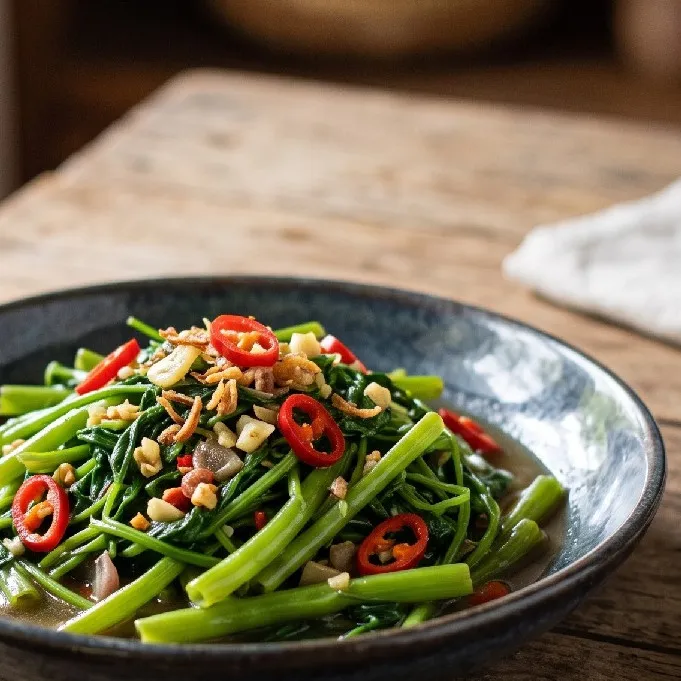 Punya kangkung yang mau layu? ini cara mengolahnya jadi cah kangkung yang tetap kriuk dan segar