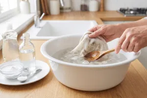 Lap dapur berminyak dan bau susah hilang? Coba rendam pakai 3 bahan ini