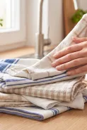 Kain lap dapur cepat bau padahal baru dicuci? Cek 5 kebiasaan yang sering diabaikan