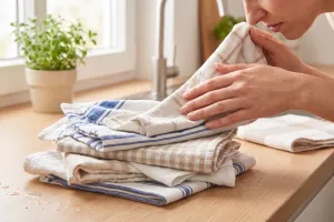 Kain lap dapur cepat bau padahal baru dicuci? Cek 5 kebiasaan yang sering diabaikan
