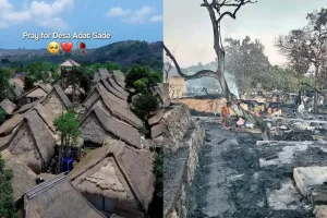 Kebakaran Desa Adat Sade Lombok, ratusan rumah warga dan warisan budaya Suku Sasak ikut terdampak