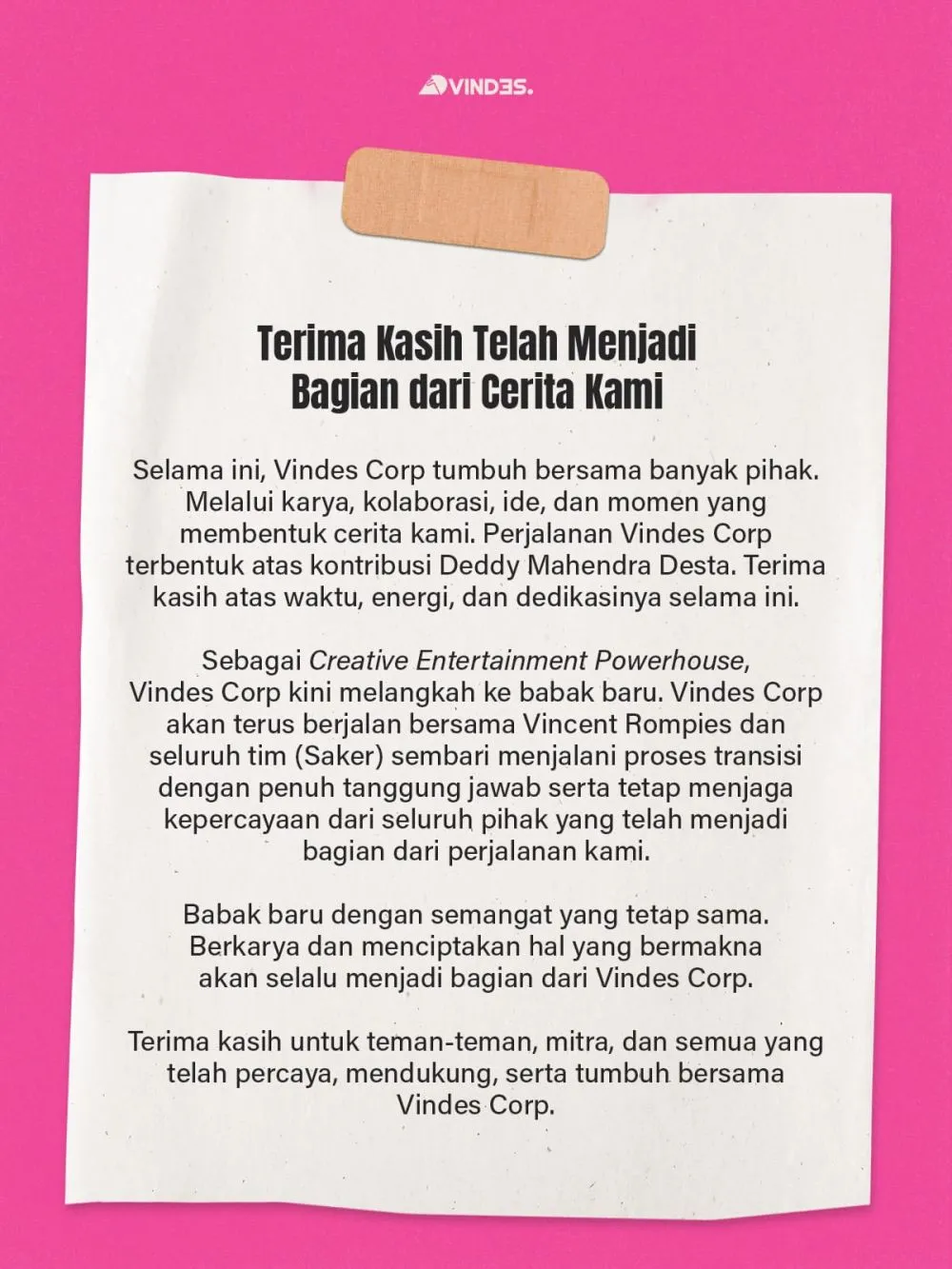 Desta keluar Vindes Corp © 2026 Desta keluar Vindes Corp © 2026