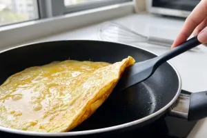 Telur dadar tipis sering robek saat dibalik? Coba trik sederhana ini