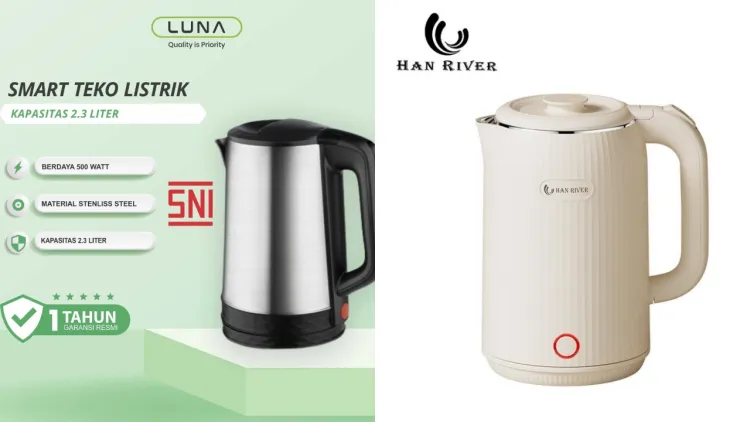 5 Rekomendasi teko listrik stainless steel di bawah Rp 200 ribu yang reviewnya bagus, awet tahunan