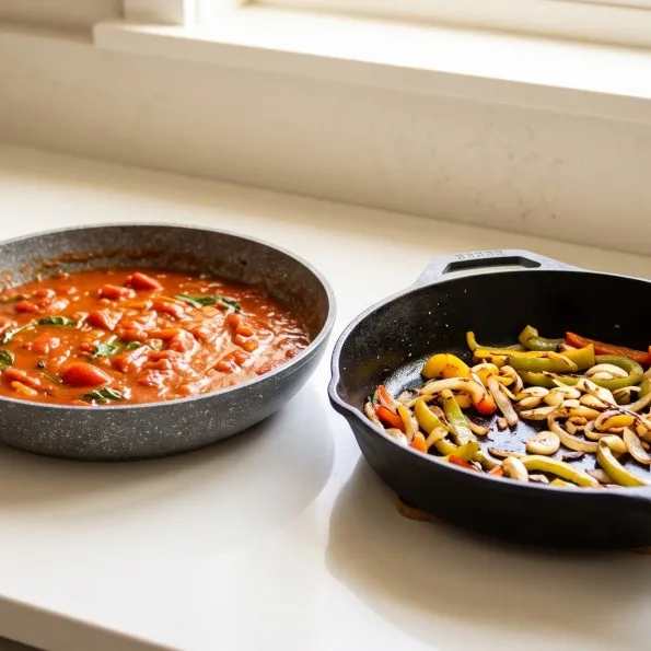Wajan granit vs cast iron, mana yang lebih tahan banting kalau sering dipakai masak bumbu asam?