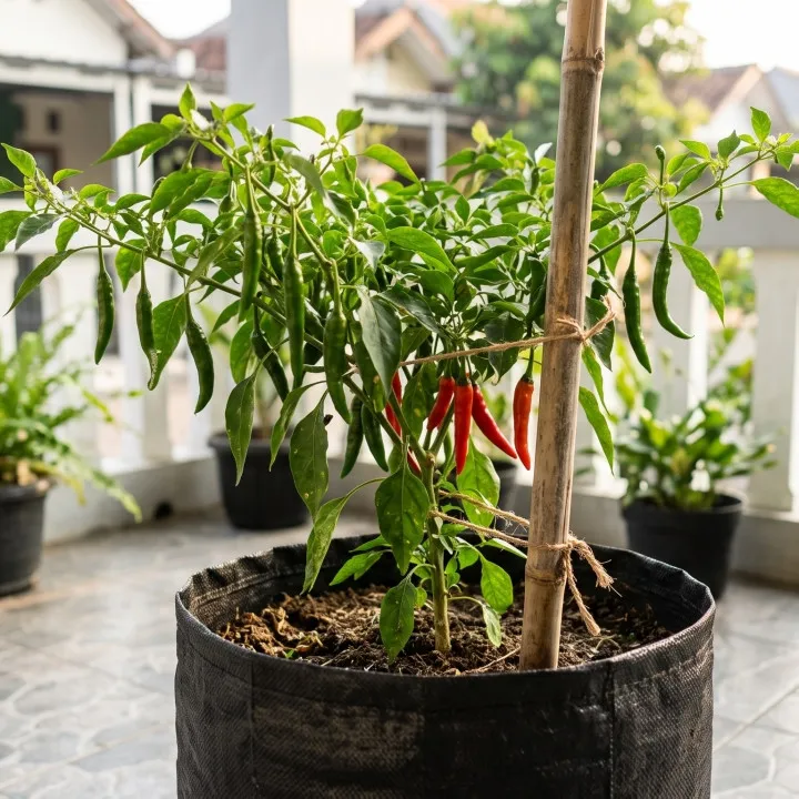 Cara merawat cabai di polybag agar subur dan rajin berbuah, perhatikan 6 hal ini
