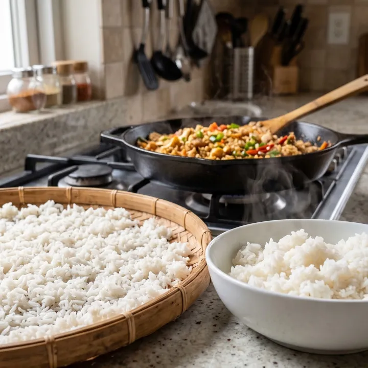 Nasi baru matang sering menggumpal saat dibuat nasi goreng? Coba trik ini sebelum masuk wajan