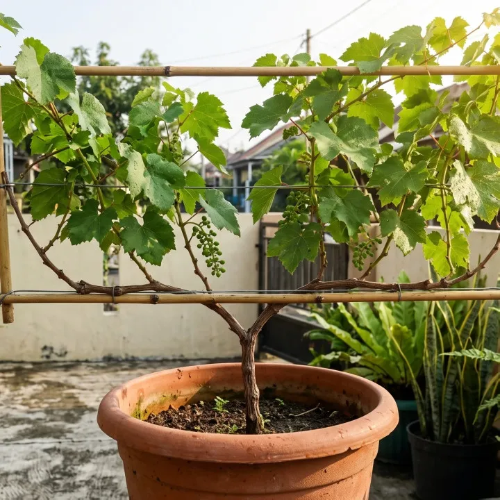 Tanaman anggur di rumah sudah rimbun tapi belum berbuah? Cek 6 hal ini