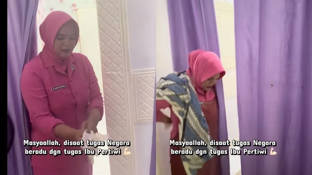 Bidan Bhayangkari bantu persalinan © 2026