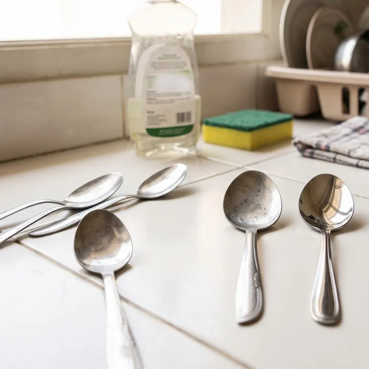 Kenapa sendok stainless bisa terlihat kusam setelah sering dicuci? ini penyebabnya