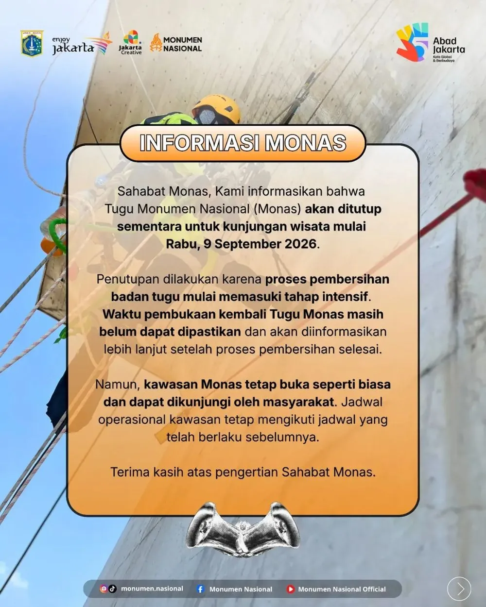 Monas ditutup © 2026