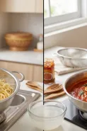 Pasta sering lengket setelah ditiriskan? Bukan berarti harus dicuci air dingin