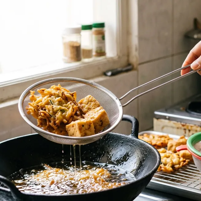 Saringan stainless vs plastik, mana lebih cocok untuk meniriskan gorengan? Ini bedanya