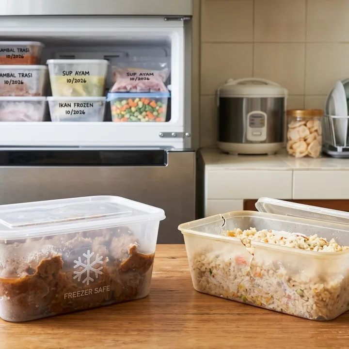 Wadah plastik boleh masuk freezer? Bedakan jenis dan kondisinya