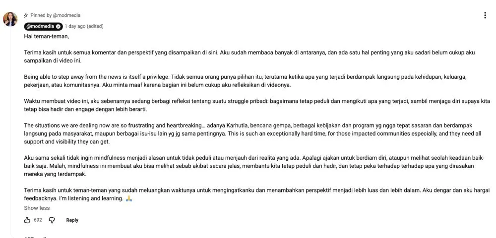 Maudy Ayunda mindfulness © 2026 brilio.net