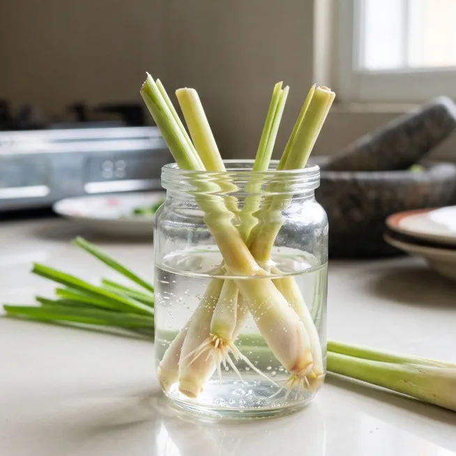 Serai dari dapur bisa tumbuh akar lagi, begini cara memulainya di wadah kecil