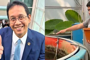 Purbaya mau mancing di rumah, intip 7 potret kolam ikan unggahan sang anak, disebut tinggal serok aja