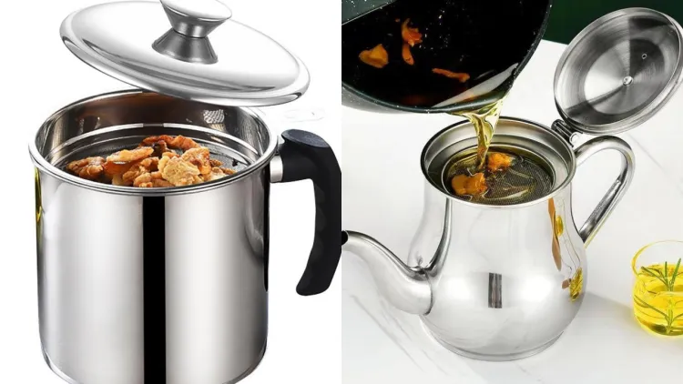 5 Rekomendasi saringan minyak oil pot stainless steel awet dan tahan panas, harga di bawah Rp 100 ribu
