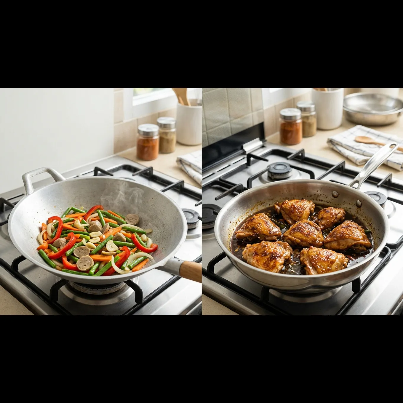 Wajan aluminium vs stainless steel, mana yang lebih praktis untuk masak harian?