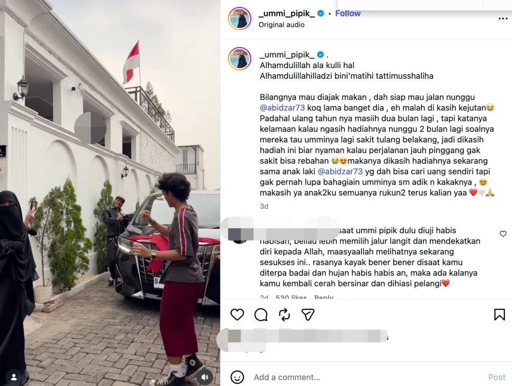 Ummi Pipik dapat mobil © 2026 