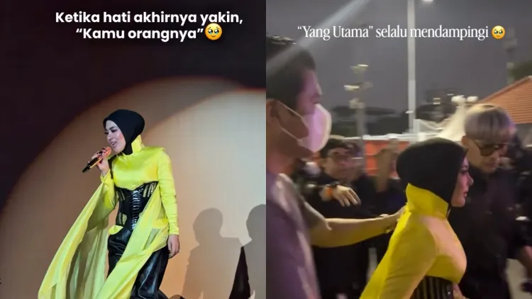 Syahrini comeback usai 7 tahun vakum, momen Reino Barack setia dampingi istri hingga backstage konser