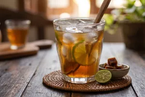 Mau yang seger tapi takut kebanyakan gula? Yuk coba resep es teh krampul legitnya medok & less sugar