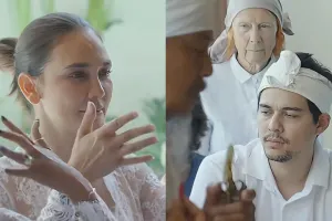 Rumah baru di Bali, Luna Maya dan Maxime Bouttier jalani prosesi melaspas bersama keluarga