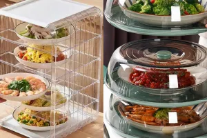 5 Rekomendasi rak tudung saji makanan susun yang awet & estetik, reviewnya bagus di bawah Rp 200 ribu