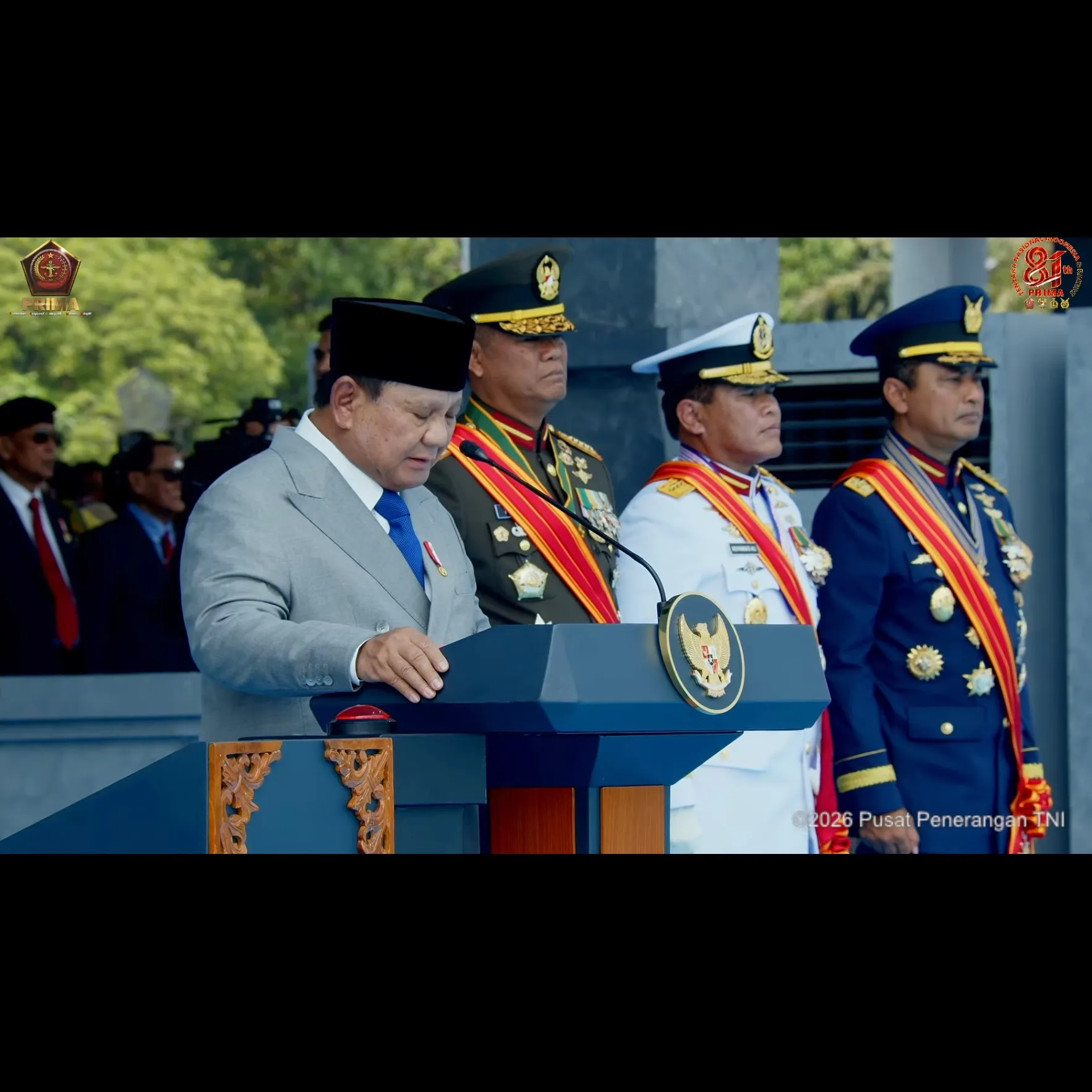 HUT ke-81 TNI, seragam upacara baru bikin pangling, ada sentuhan beskap dan budaya Indonesia