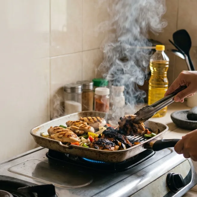Grill pan bikin dapur berasap saat dipakai? cek 5 penyebab ini