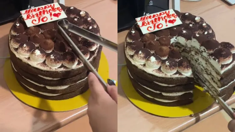 Hack potong kue ulang tahun tetap estetik cuma pakai capitan stainless steel, hasilnya tetap cantik