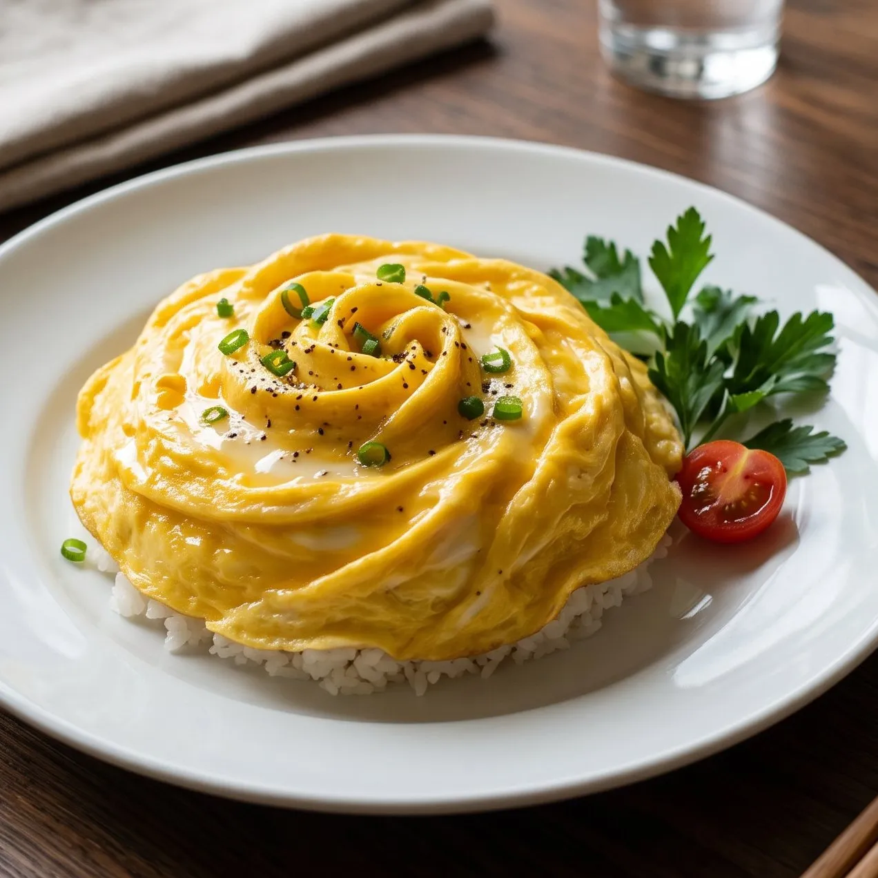 Trik bikin telur omelet ala 'bunga mawar' khas resto bintang lima, caranya gampang pemula pun bisa