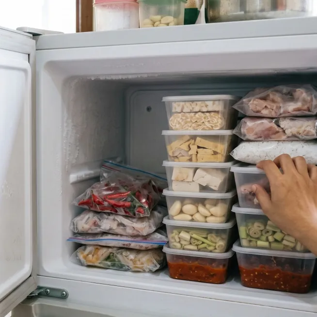 Freezer cepat penuh bunga es, periksa cara menutup dan menyimpan makanan